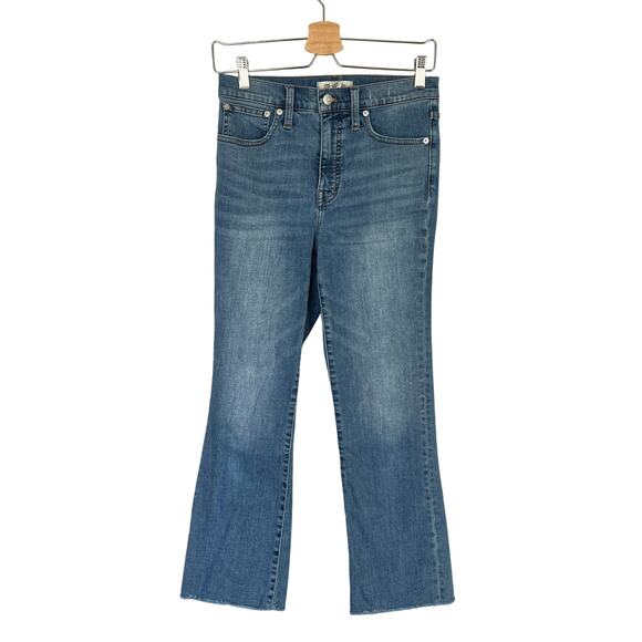 Madewell Jeans Cali Demi-Boot Kick Flare Crop Fleetwood Medium Blue Women's 27 - Picture 2 of 13